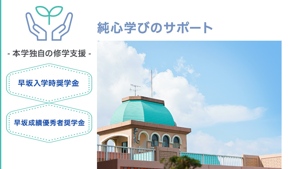 純心学びのサポート（早坂入学時奨学金・早坂成績優秀者奨学金）